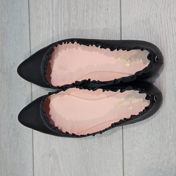 Kate Spade Women Leather Pointed Toe Loafer Slip on shoes flats sz 7M - Picture 9 of 14